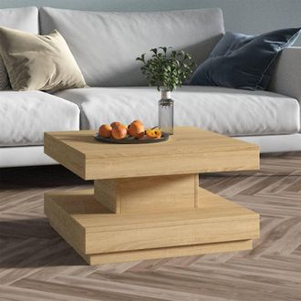 vidaXL Mesa De Centro De Mdf Marr&oacute;n Claro 60x60x35 Cm Vidaxl