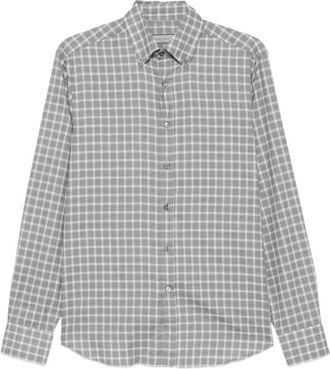 Canali Camicia Casual a Quadri - - Shirts - Uomo - Grigio - S