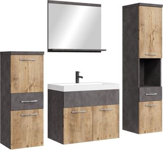 Badplaats Badplaats Conjunto De Muebles De Ba&ntilde;o Alba 60 X 35 Cm - Gris Osc