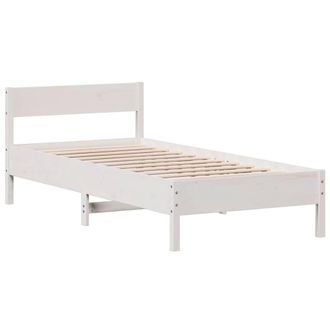 Berkfield Home Beautiful Bed Frame without Mattress White 90x200 cm Solid Wood Pine
