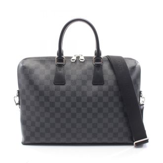 Louis Vuitton Black Damier Graphite Coated Canvas Leather Briefcase (Pre-Owned)