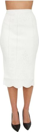 Twinset Gonna - Dames - Midirokken - Wit - S - Wol - Rokken