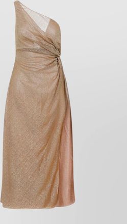 Os&eacute;ree lumier knot one-shoulder dress