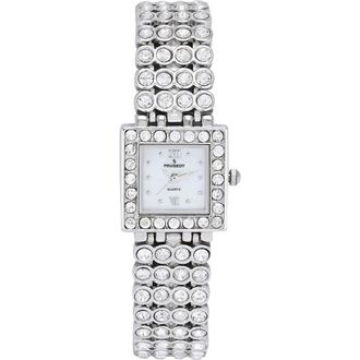 Peugeot Jeweled Swarovski Strands Bracelet Watch- 22MM in Silver at Nordstrom