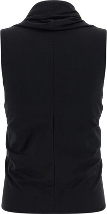 Rick Owens Womens Black Cotton Tank Tops