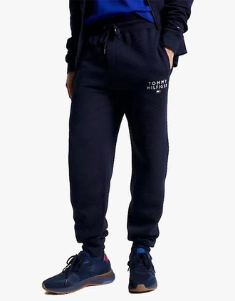 Tommy Hilfiger Mens Tommy Hilfiger TH ORIGINAL Mens Diamond Quilted Lounge Joggers Desert Sky - Blue - Size: 32/33/32