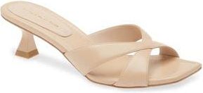 Stuart Weitzman Miami 50 Slide Sandal in Golden Beige at Nordstrom Rack, Size 7.5