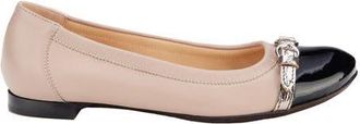 AGL Monika Cap Toe Ballet Flat in Beige Nappa at Nordstrom, Size 42.5
