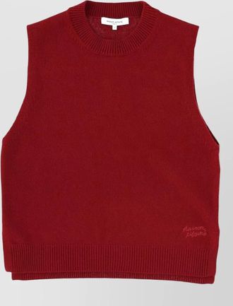 Maison Kitsun&eacute; wool sleeveless knitted top