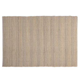 Macabane Alfombra rect. De yute y algod&oacute;n arena, marfil y negro de 160x230 cm