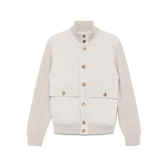 Brunello Cucinelli Leather Outerwears Grigio-Uomo