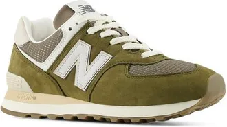 New Balance Gender Inclusive 574 Sneaker in Calcium/Dark Silver Metallic at Nordstrom, Size 12.5 Womens