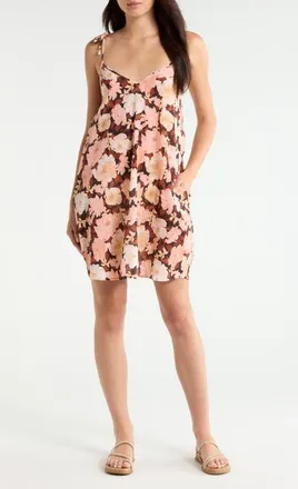 Sanctuary Short Boxy Beach Cover-Up Dress in Black at Nordstrom, Size X-Large