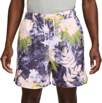 Nike Mens Club Flow Shorts - Hydrangeas/Dark Raisin/Arctic Orange Size XXL