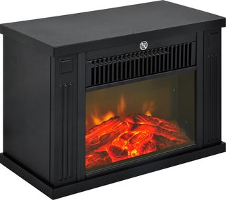 HOMCOM Chimenea El&eacute;ctrica Port&aacute;til Mini Estufa Calefactor 600/1200w Llama Decorativa