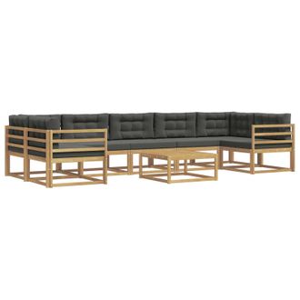 vidaXL Conjunto De Sof&aacute;s De Exterior 6 Pcs Blanco Y Antracita Vidaxl