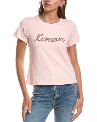 Cinq &agrave; Sept Lamour Crystal Shrunken T-Shirt