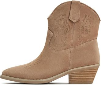 Cesare Gaspari Luxe Su&egrave;de Cowboylaarzen - Bruin - Dames - Cowboylaarzen - Bruin - 37 EU - Su&egrave;de - Schoenen