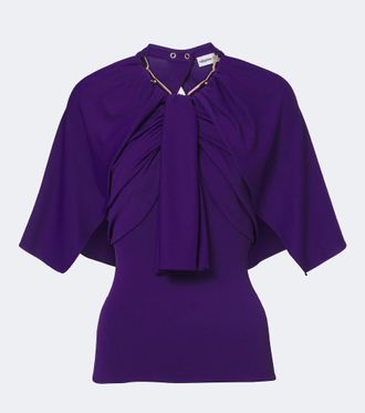 Paco Rabanne x Dinh Van embellished cr&ecirc;pe top