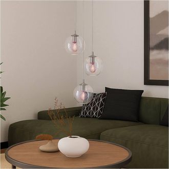 Loops Stylish Chrome Pendant Light - Elegant Indoor Home Ceiling Lighting in Metallics