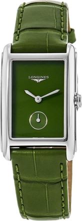 Longines DolceVita Quartz Green Dial Leather Strap Womens Watch L5.512.4.60.2