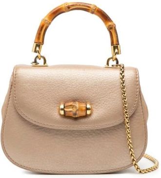 Gucci Pre-owned Handbags, female, Brown, Size: ONE SIZE Pre-owned Leather Handbag