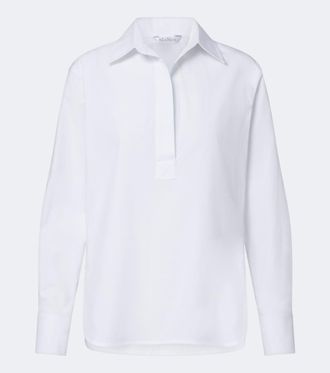 Max Mara Cotton-blend poplin shirt