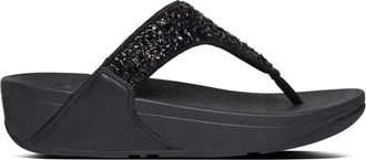 FitFlop Dames Fit Flop Lulu Summerfoil Toe-Thong Sandalen in Zwart