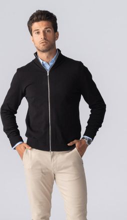 Perform Collection Pullovervest met rits - Zwart