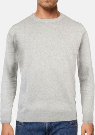 Indicode Rundhalspullover INDICODE INTownsend, Herren, Gr. XXL, lt grau mel, Strick, Obermaterial: 80% Baumwolle, 20% Polyamid, meliert, normal, Rundhals, B&uuml;nd