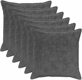 vidaXL Funda De Almohada 6 Uds. Houten Gris Oscuro 60 X 60 Cm Vidaxl