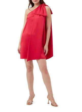 Trina Turk CEst One Shoulder Satin Dress in Cannes Coral at Nordstrom, Size 12