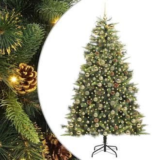 vidaXL &Aacute;rbol De Navidad Artificial Con Ramas Plegables Y Conos 210 Cm Vidaxl