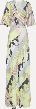 Forte_Forte Womens Sacred Garden Wrap Dress In Green Multi
