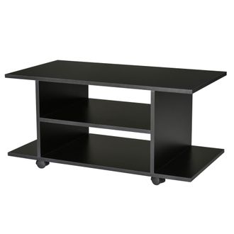 OEM Mobile Tv Moderno Con Ripiani, Mobiletto Porta Tv Da 42 Con Ruote Girevoli A Freni, 2 Piccolo Ripiani Laterali Per Soggiorno E Camera Da Letto, 80x40x