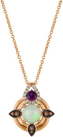 Le Vian 14K Rose Gold 1.25 Ct. Tw. Diamond & Opal Pendant