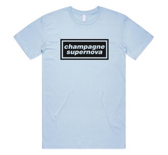 Sanfran Clothing Champagne Supernova Top Britpop UK 90s 00s Merch Tour Rock Band 2025 Sunshine Going Unisex T-Shirt Tee Medium/Light Blue