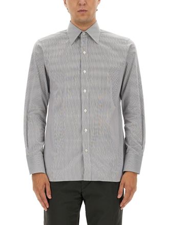 Tom Ford Grey Slim Stripes Shirt