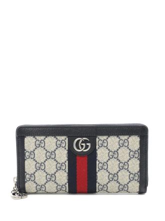 Gucci 2020s Ophidia GG Supreme canvas zip wallet - women - PVC/Canvas - One Size - Black