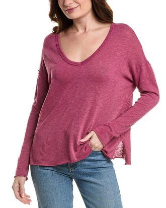 Project Social T Mae Textured V-Neck Top