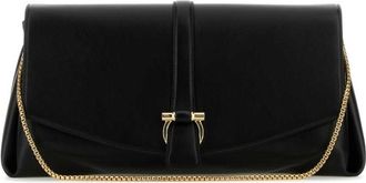Ferragamo Black Leather Large Crossbody Bag