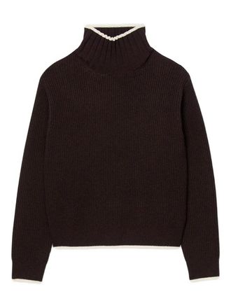 Sandro turtleneck sweater - women - Viscose/Wool/Polyamide - 4 - Brown