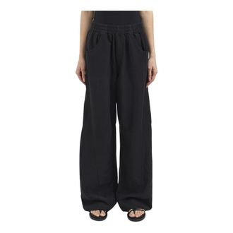 Andrea Ya'aqov Wide Trousers, female, Black, Size: M Pantaloni in Viscosa e Lino