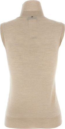 Sportmax Womens Beige Virgin Wool Cardigan Clothing