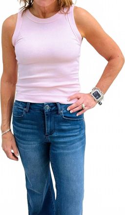 Michael Stars Womens Gina Wide Binding Crop Top In Blush