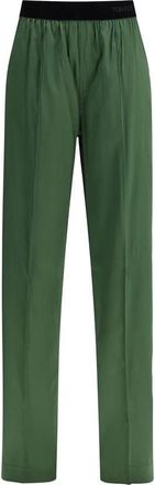Tom Ford Bicolor Zijden Casual Broek - Dames - Straight fit broeken - Groen - 2XS - Satijn - Broeken