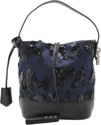 Louis Vuitton Pre-owned Bucket Bags, female, Blue, Size: ONE SIZE Pre-owned Nn14 Monogram Handbag Limited