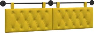 vidaXL Cabecero Colgante Amarillo Terciopelo Vidaxl