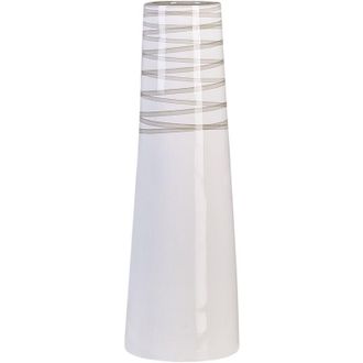 Beliani Beliani - Jarrón florero decorativo terracota blanca elegante moderno Tarragona