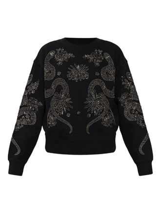 AllSaints Cecile embellished sweater - women - Organic Cotton/Recycled Polyester - S - Black
